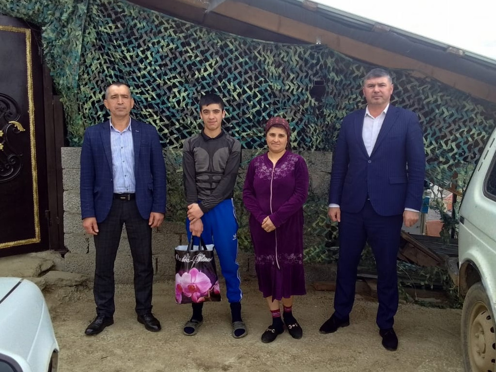 В канун праздника Ураза-Байрам посетили семью мобилизованного военнослужащго